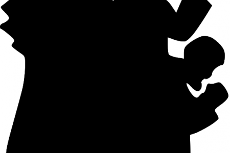 450x300 Christmas Shepherd's Silhouette Clip Art