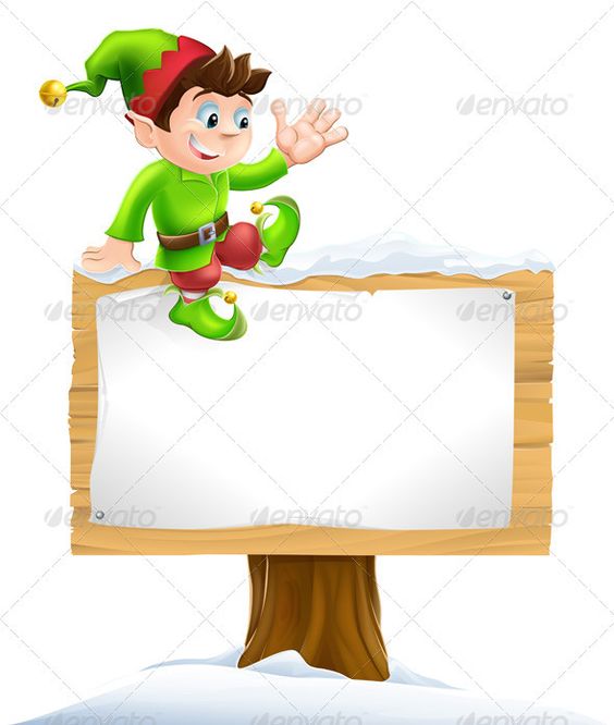 564x666 Elf On Snowy Sign Elves, Christmas Templates And Font Logo