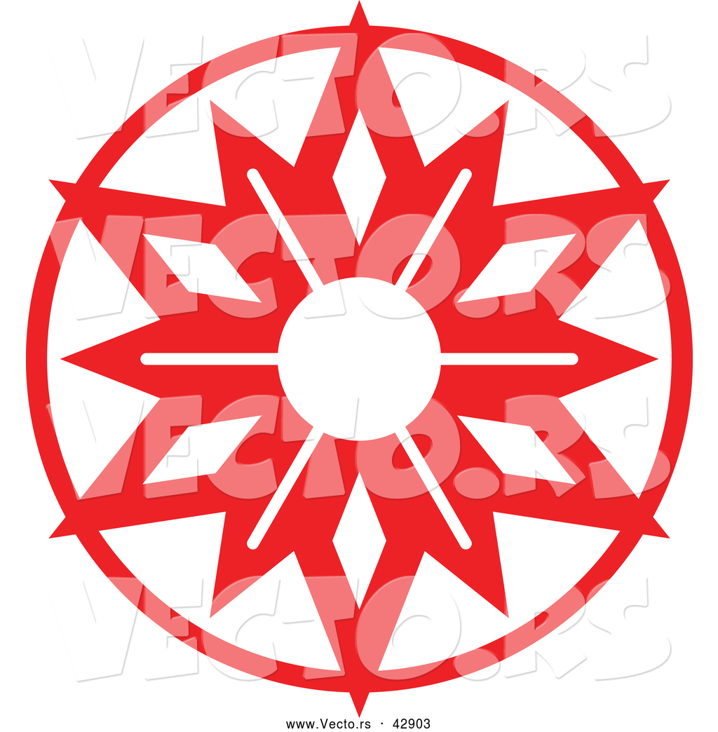 1024x1044 Vector Of A Christmas Snowflake In Red Circle By Zooco