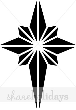 267x388 Black And White Star Christmas Star Clipart