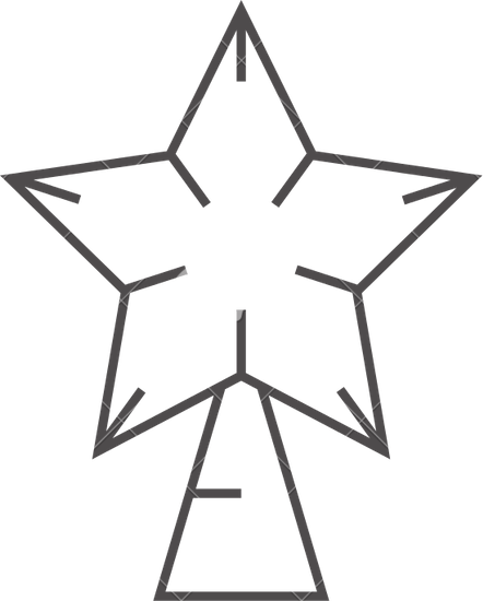 442x550 Christmas Tree Star Outline