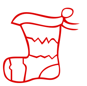 292x290 Free Christmas Stocking Clipart