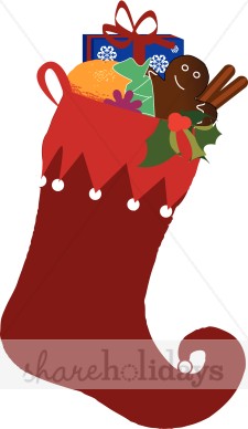 225x388 Red Stocking Clipart Christmas Stocking Clipart
