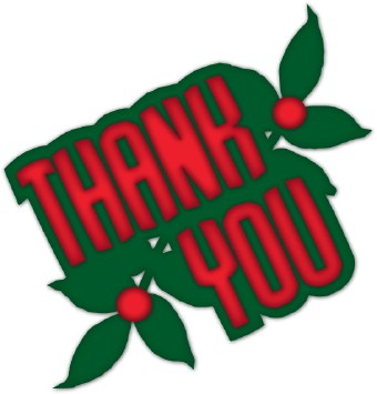 340x355 Free Christmas Thank You Clipart Merry Christmas And Happy New
