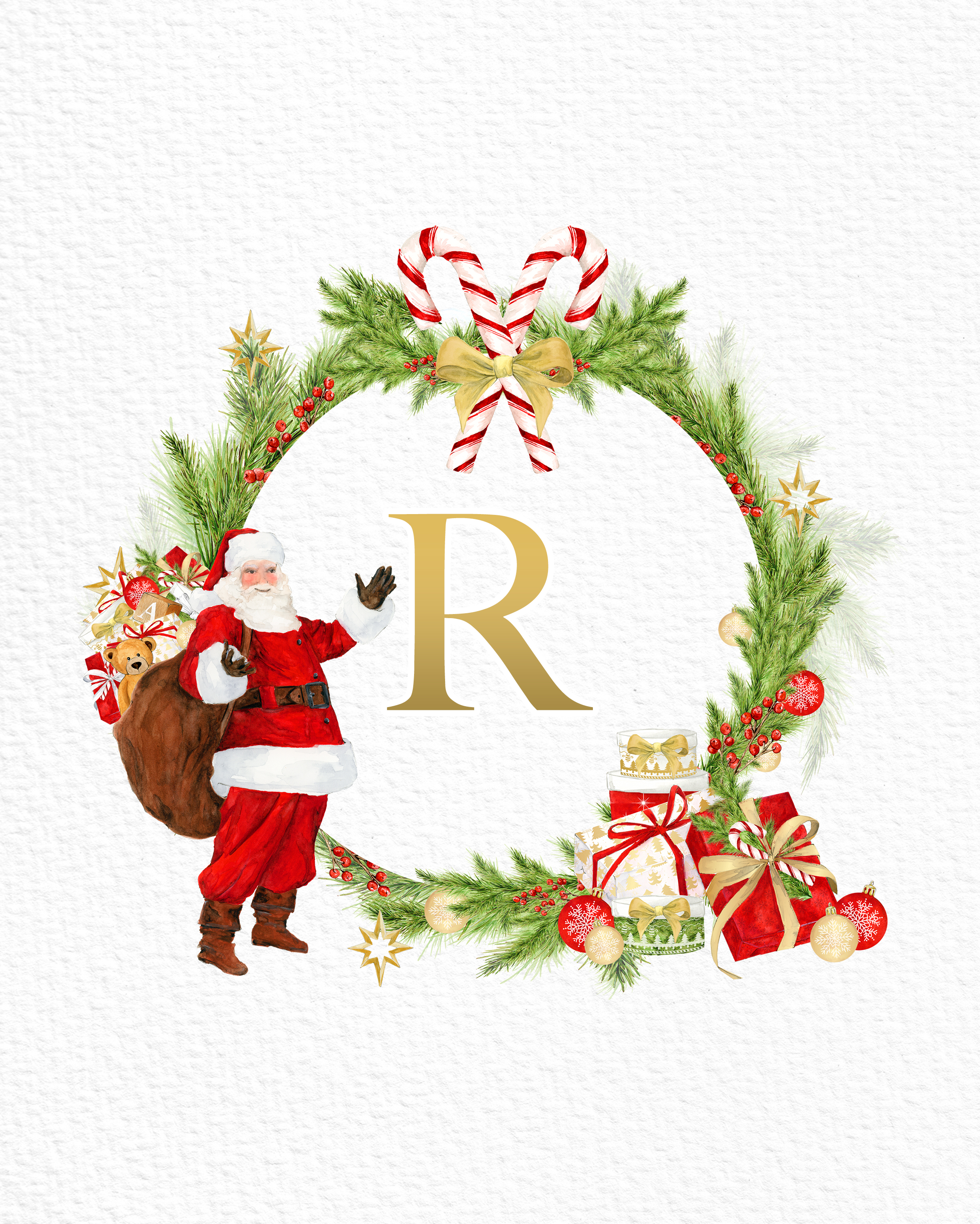 2400x3000 Free Printable Christmas Santa Claus Monograms And More