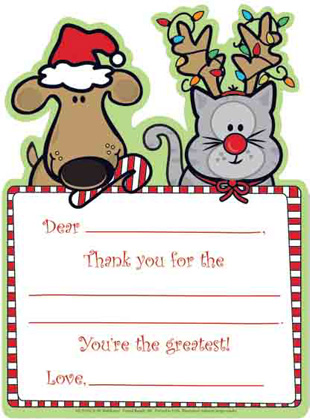310x420 Christmas Thank You Cards