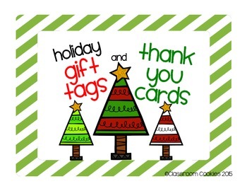 350x270 Christmas Holiday Gift Tags And Thank You Cards By Classroom Cookies