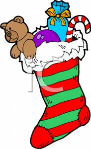 183x300 Art Image A Candy Cane And Toys Inside A Christmas Stocking