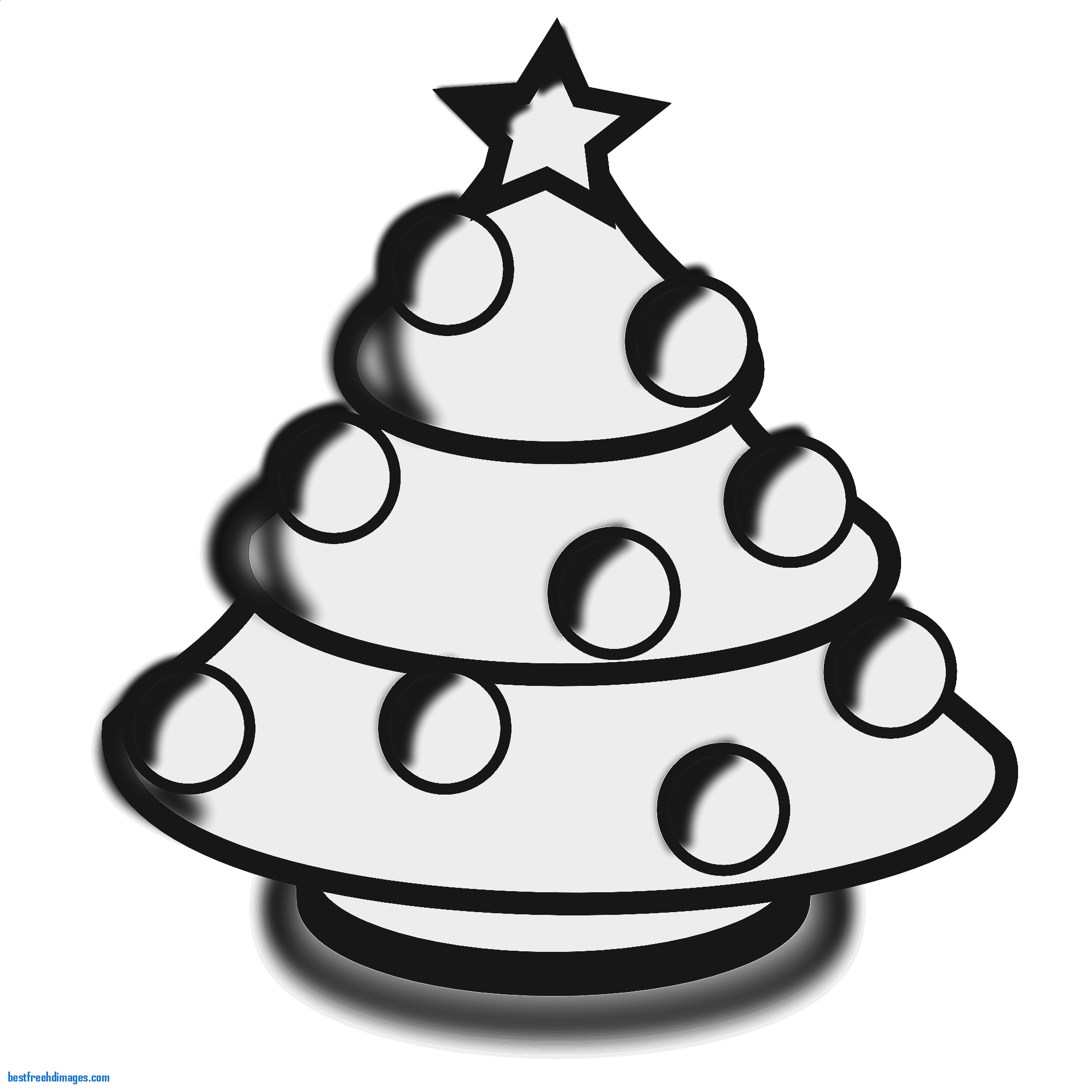 1979x1979 Lovely Christmas Tree Clip Art Black And White Hand Drawn Take