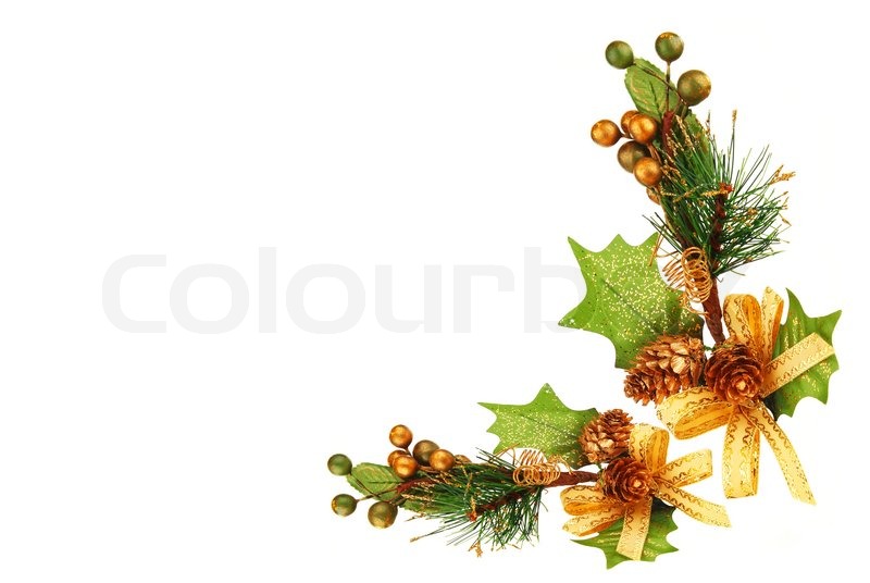 800x536 Holiday Frame Border With Christmas Tree Branch Ornamentas Winter