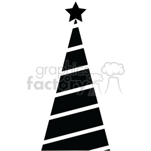 300x300 Royalty Free Black Christmas Tree Design 383719 Vector Clip Art