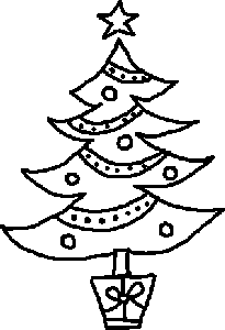 205x300 Free Printable Christmas Tree Clipart