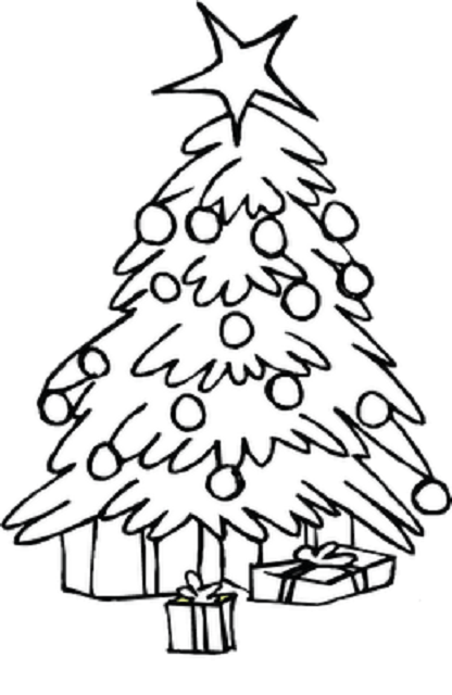 416x640 Christmas Tree Coloring Pages For Kids Printable Christmas