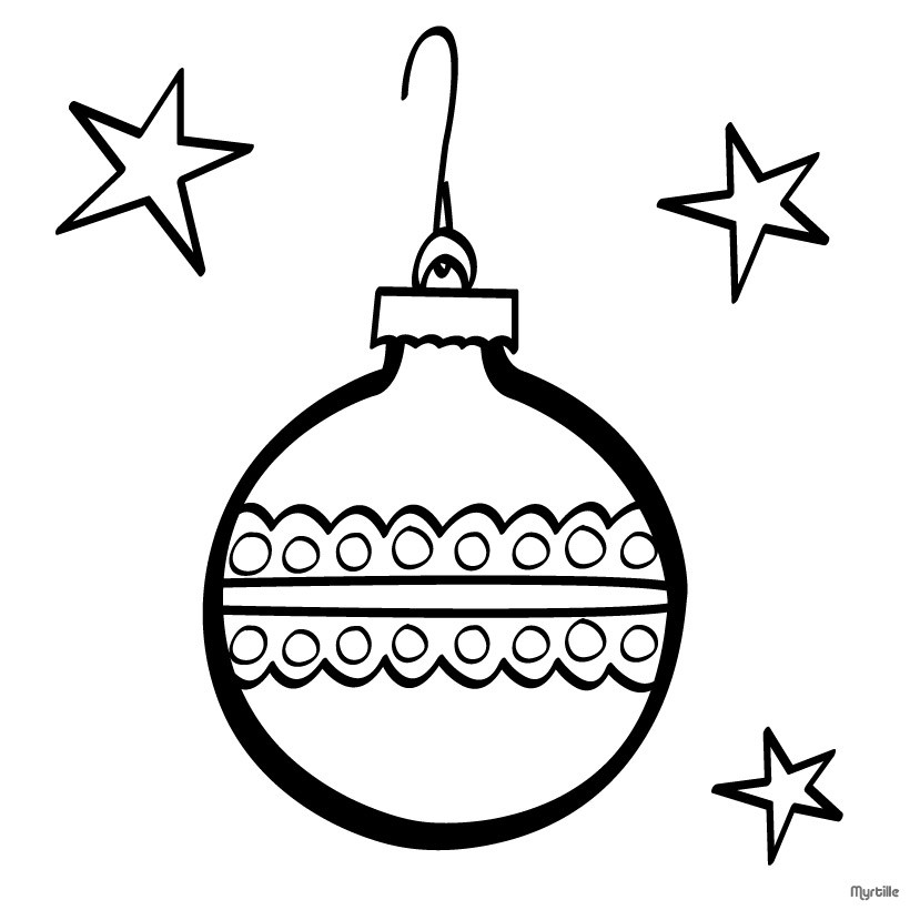 820x820 Christmas Tree Ball Coloring Pages