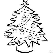 220x220 Decorated Christmas Tree Coloring Pages