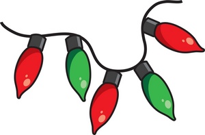 300x197 Free Christmas Lights Clip Art Image