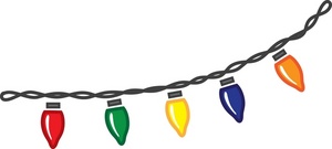 300x135 Free Christmas Lights Clipart Image