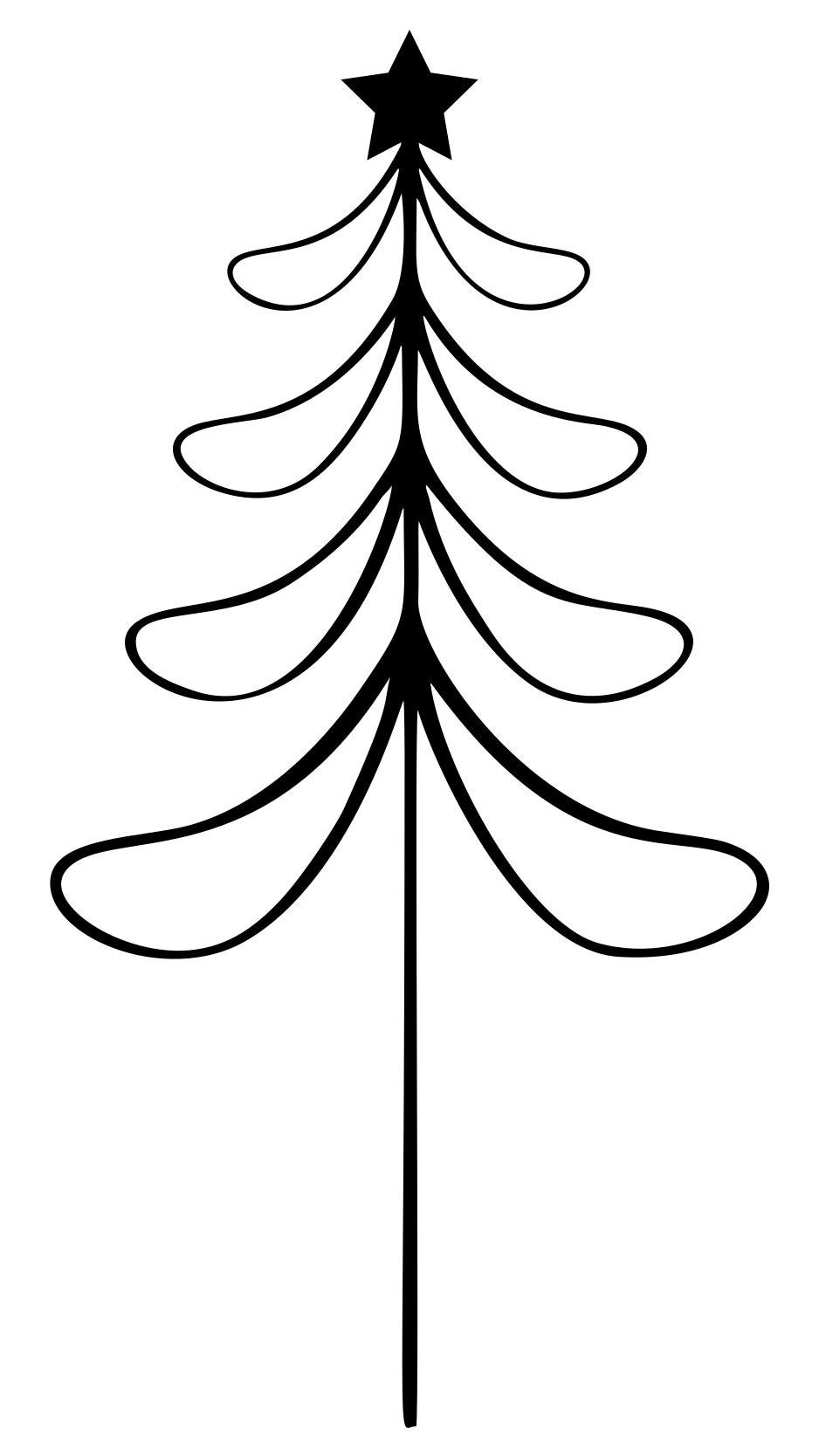 938x1668 Abstract Christmas Tree Line Art 2
