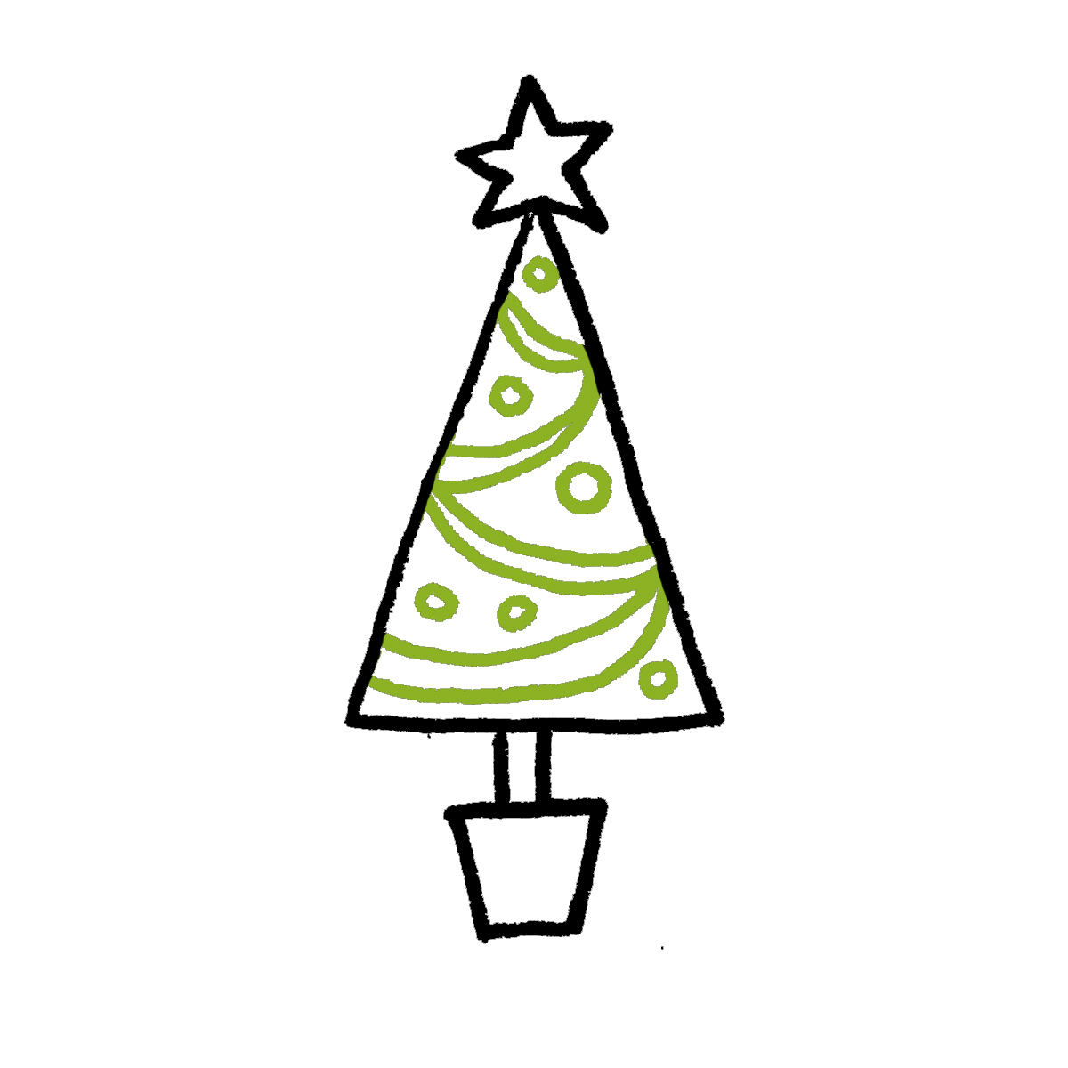 1200x1200 How To Draw A Christmas Tree 4 Cartoon Tutorials