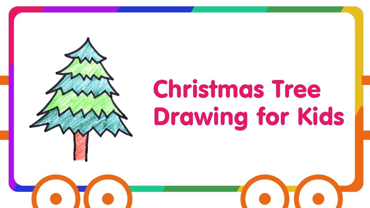 1280x720 Christmas Tree Drawing