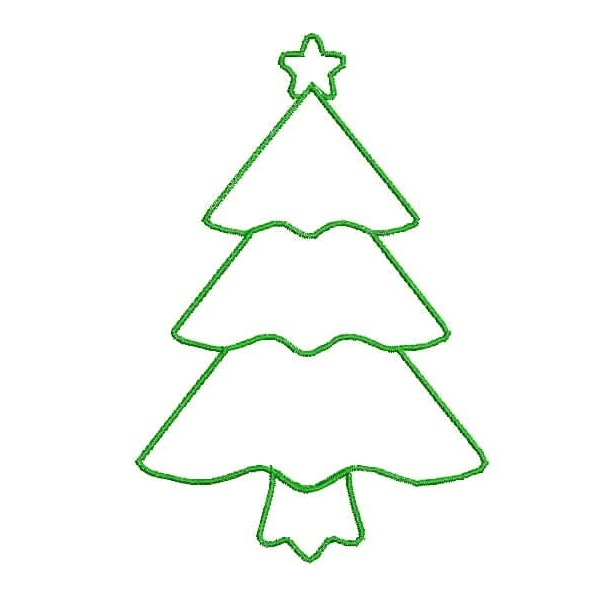 600x600 Christmas Tree Applique Designs
