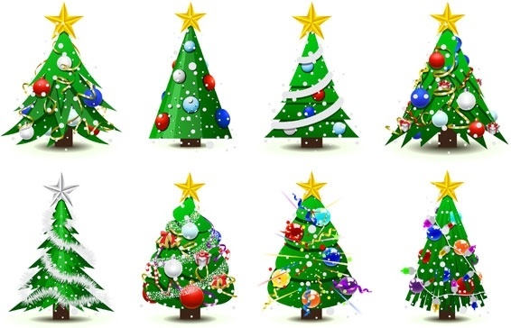 566x364 Christmas Tree Vector Free Vector Download (9,977 Free Vector)