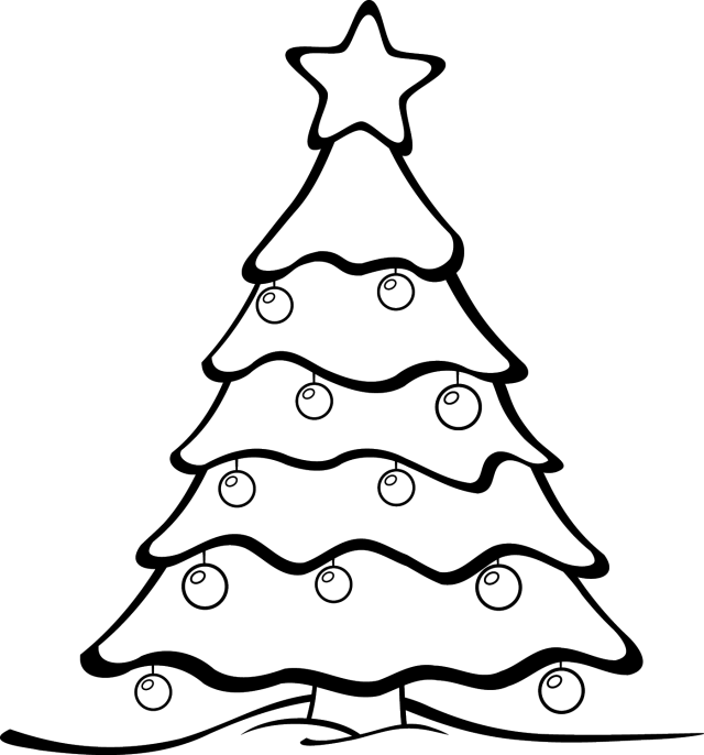 640x686 Christmas Tree Clipart Outline Find Craft Ideas