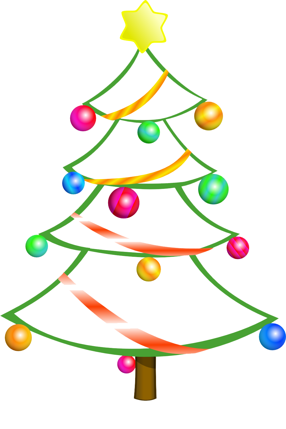 999x1497 Christmas Tree Free Clipart Merry Christmas And Happy New Year 2018