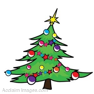 300x300 Clip Art Of A Christmas Tree That Is Leaning To One Side