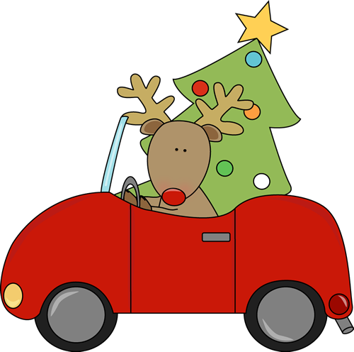 500x496 Truck With Christmas Tree Clipart