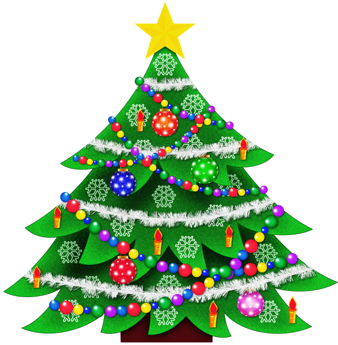 670x684 Clipart Of Christmas Tree