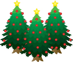 300x255 Free Christmas Trees Clipart Image