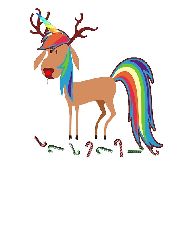 666x800 Unicorn Reindeer Christmas Xmas Magical T Shirt Art Prints By