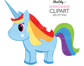 340x270 Unicorn Clip Art Etsy