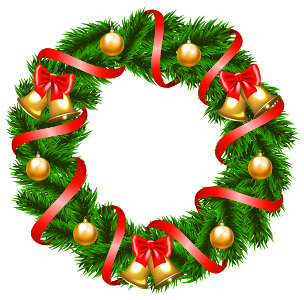 600x592 Decorative Christmas Wreath Png Clipart Image