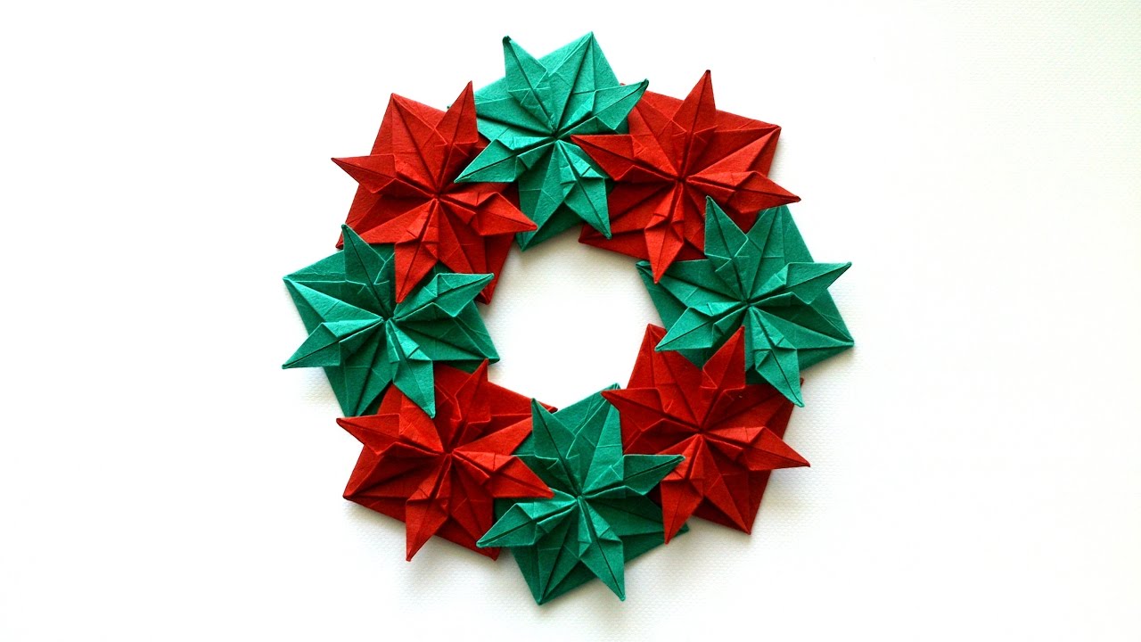 1280x720 How To Make An Origami Christmas Wreath