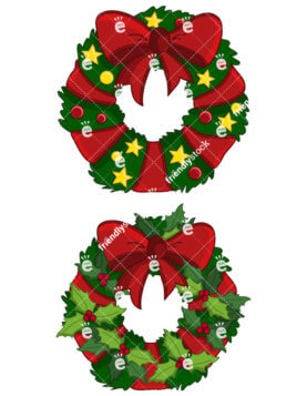 277x357 Christmas Wreath Clipart