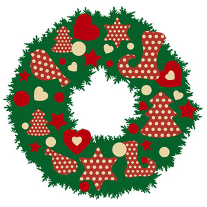 300x300 Christmas Wreath Royalty Free Stock Image