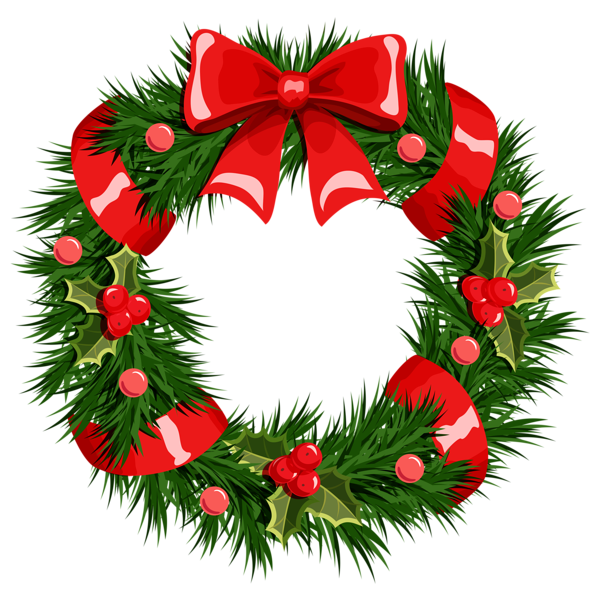 600x593 Transparent Christmas Wreath Png Clipart Printibles Christmas