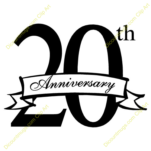 500x500 20th Anniversary Clipart