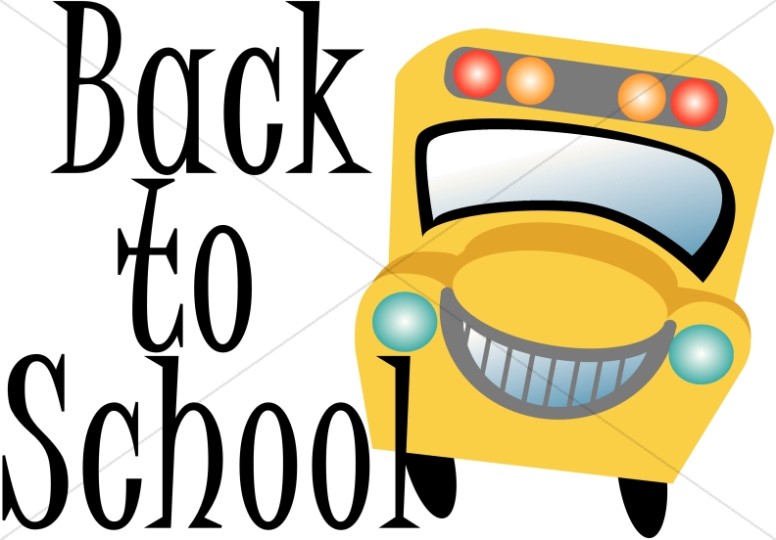 776x540 Back To School Word Art With Bus Childrens Church Clipart