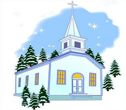 252x221 Winter Church Cliparts