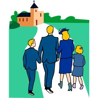 325x325 Family Going To Church Clipart