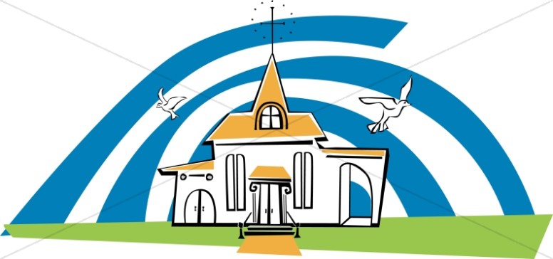 776x364 Church Image In Green Church Clipart