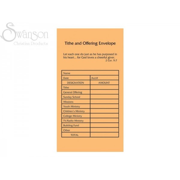 600x600 Church Supplies Offering Envelope Titheoffering 500 Ct.