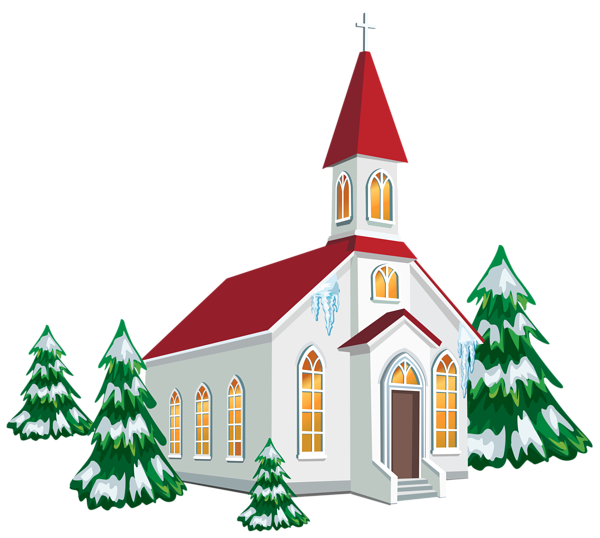 600x538 Winter Church With Snow Trees Png Clipart Image Clipart