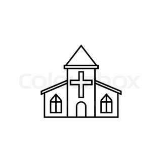 320x320 Church Icon. Outline Illustration Of Church Vector Icon For Web