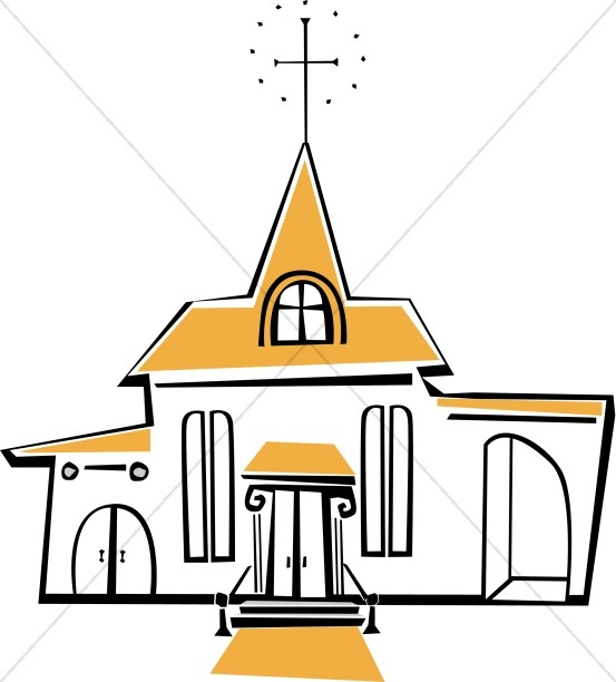 553x612 Joyful White And Yellow Church Church Clipart