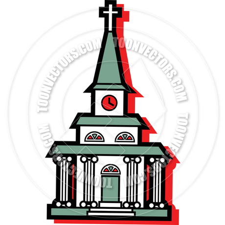 460x460 Cartoon Church Vector Illustration By Clip Art Guy Toon Vectors
