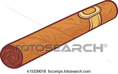 450x282 Clip Art Of Cuban Cigar (Cartoon Cigar) K15339018